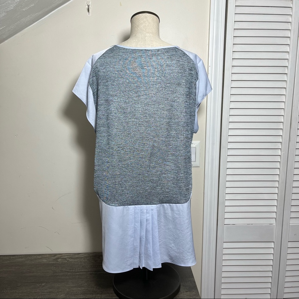 Apt. 9 Gray and Blue High-Low Tee, Size L - Picture 4 of 10
